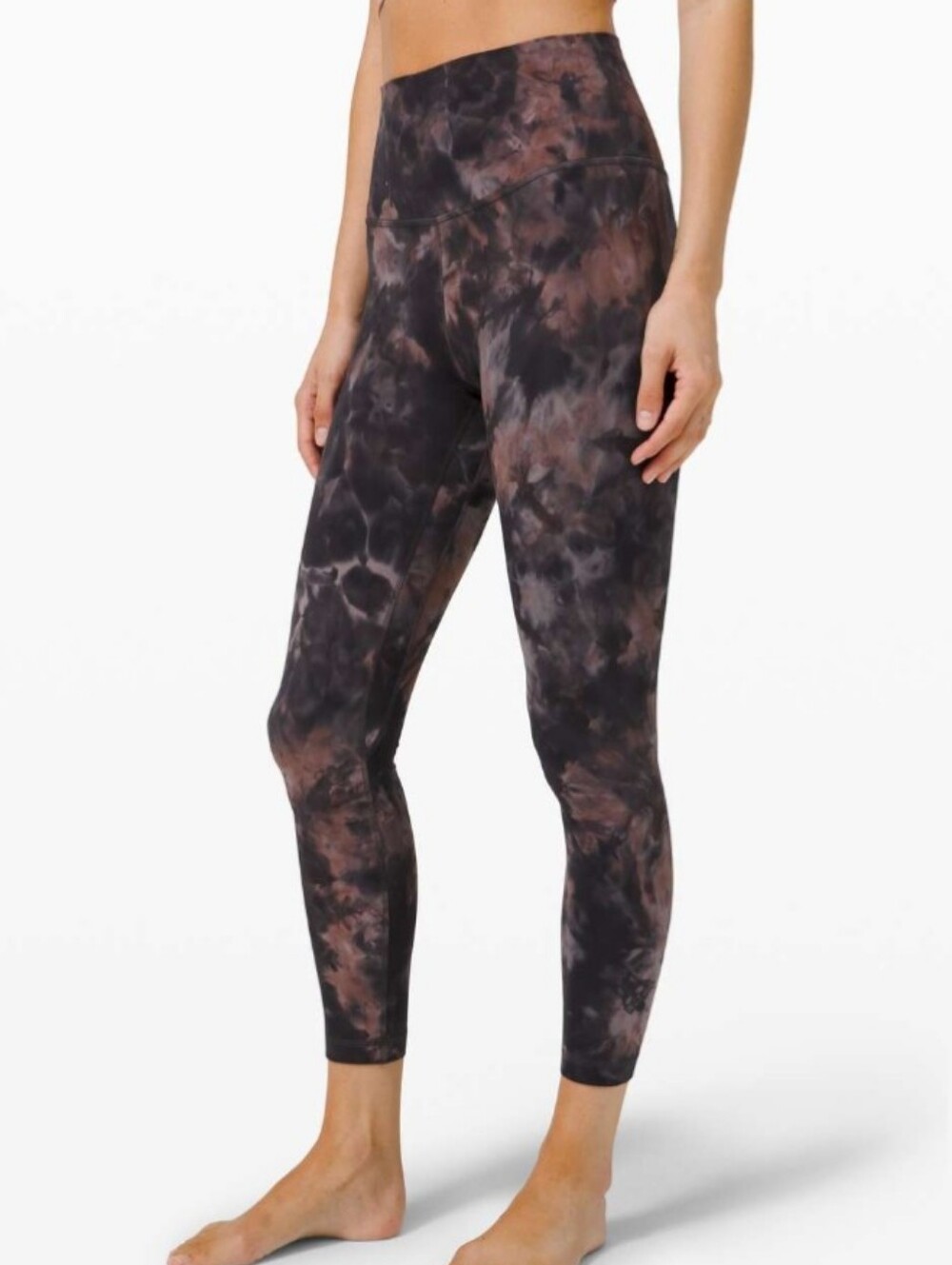 Lululemon Align Pant 25" *Diamond Dye Graphite Grey Pink Pastel Size 14